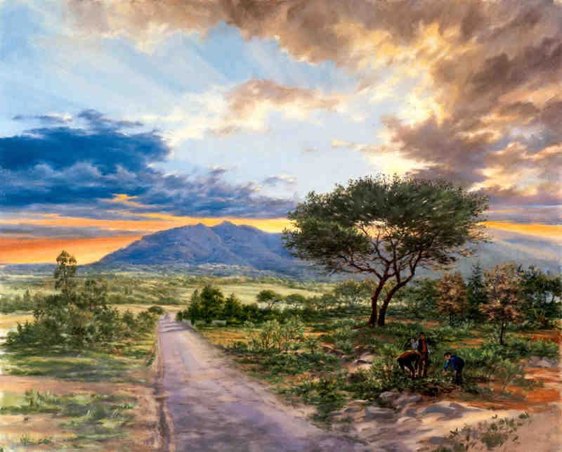 Sintra, Distant View, Oil on canvas, 80 x 100 cm