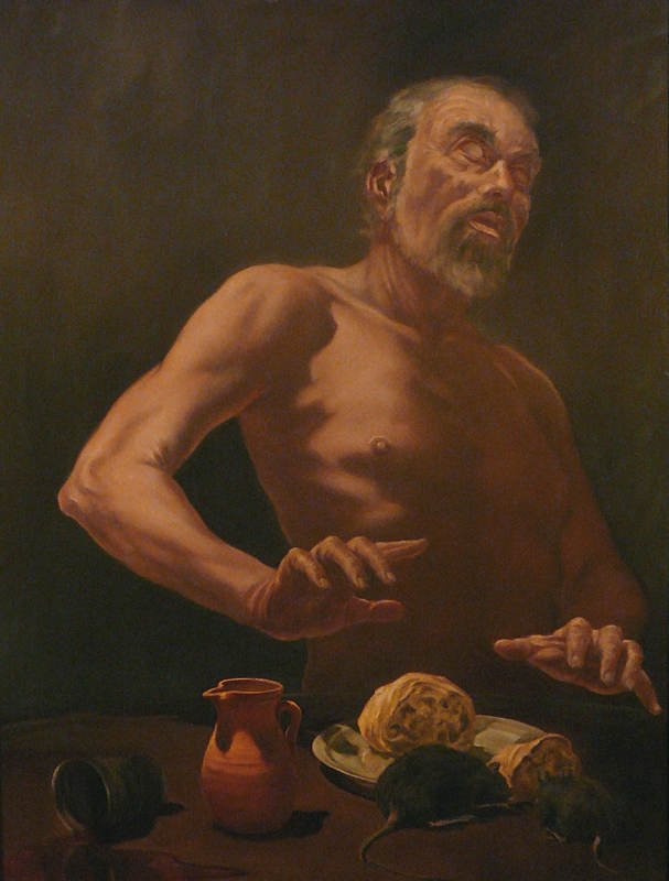 The blindness of Saul, Oil on Canvas, 90 x 70 cm