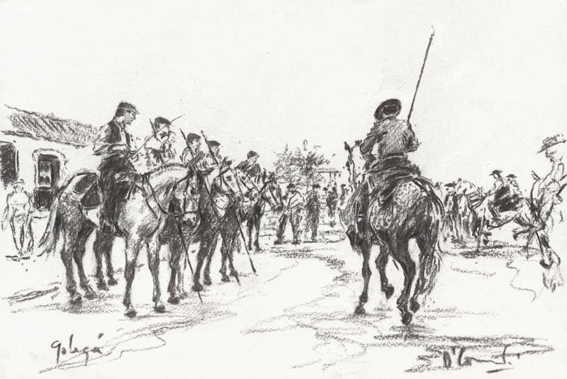 Golegã Fair, Charcoal, 32 x 22 cm