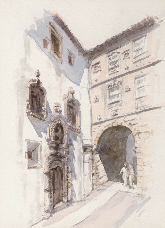 Archway, Coimbra, Pencil with wash, 21 x 15 cm