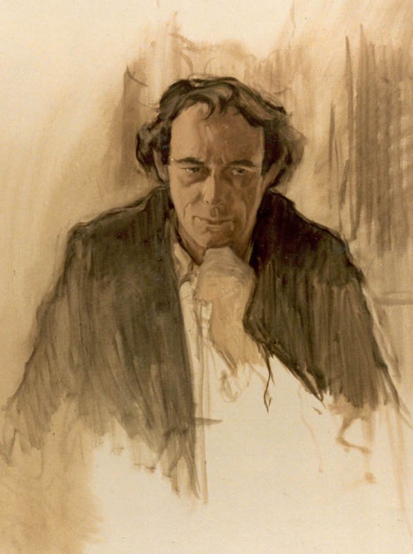Garry O'Connor, Monochrome study in oils, 100 x 75 cm