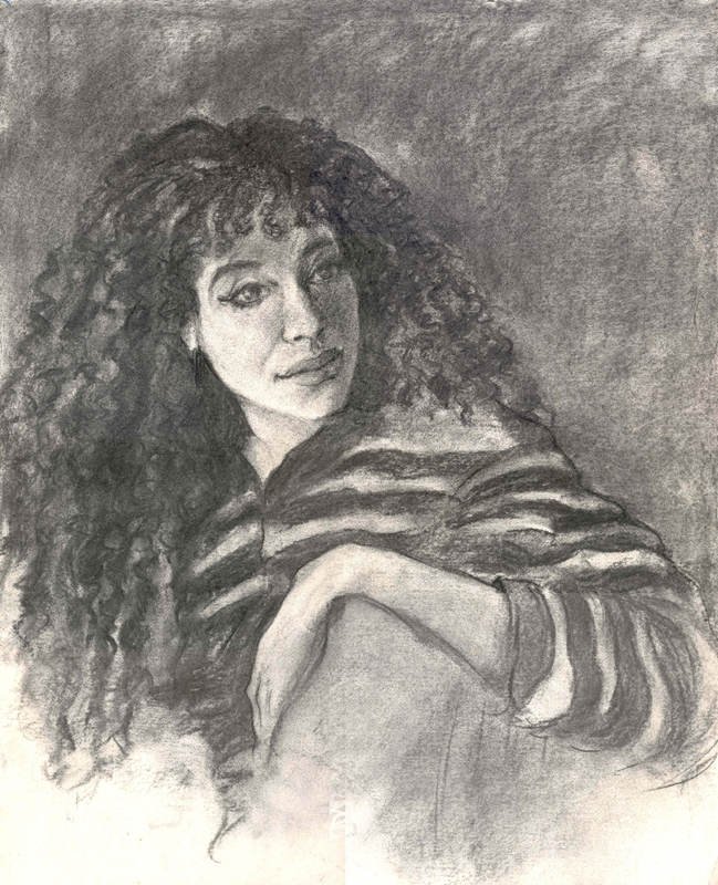 Rosa, Charcoal, 60 x 50 cm