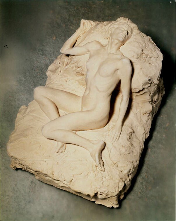 Reclining nude II, Clay, H. 16 cm, L. 30 cm, W. 23 cm