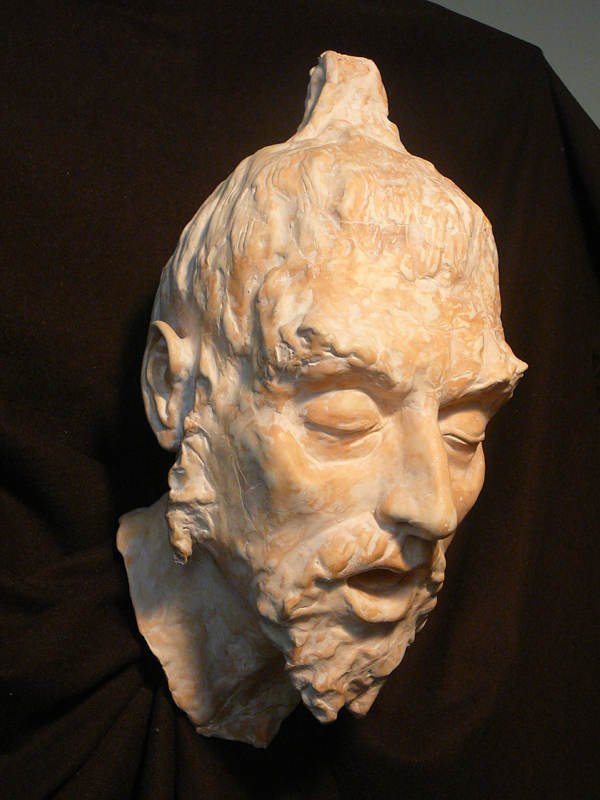 Head of St. John the Baptist, Clay, H. 38 cm