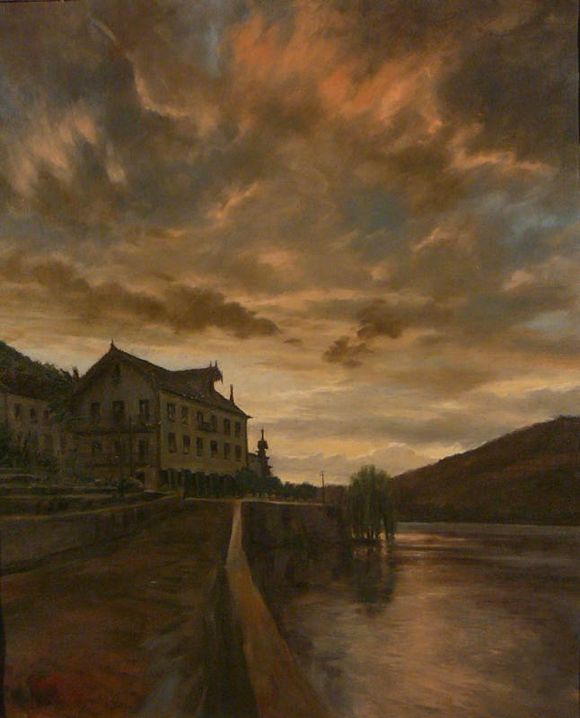 Sunset Quinta do Vesuvio, Douro, Oil on Canvas, 60 x 50 cm